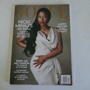 Vogue fashion magazine December 2023 featuring Nikki Minaj